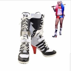 Harly Quinn suicide squad boot heels lace up